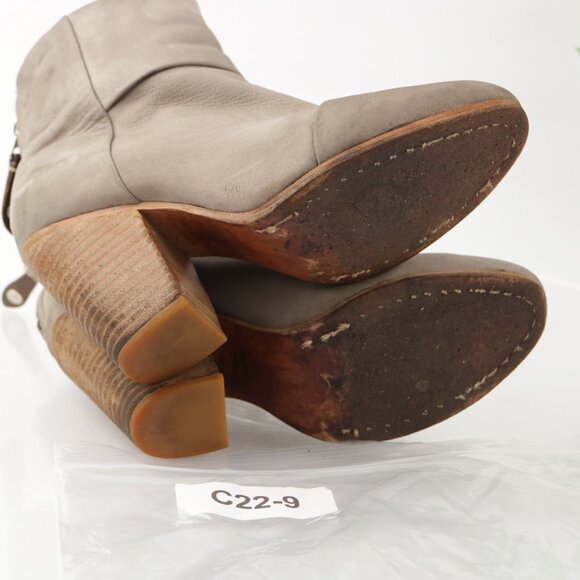 Rag Bone Womens Newbury Boot Size 7 Gray Nubuck Leather Block Heel Bootie Comfy - Picture 9 of 14
